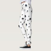 Leggings Unique mignon drôle noir et blanc de yeux (Gauche)