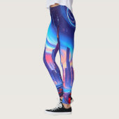 Leggings urbains futuristes | Vibes Neon Skyline (Gauche)