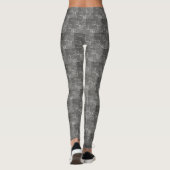 Leggings Urban Brick Wall Texture Cool Grey Pattern (Dos)