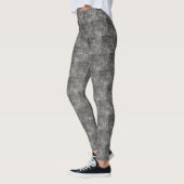 Leggings Urban Brick Wall Texture Cool Grey Pattern (Gauche)