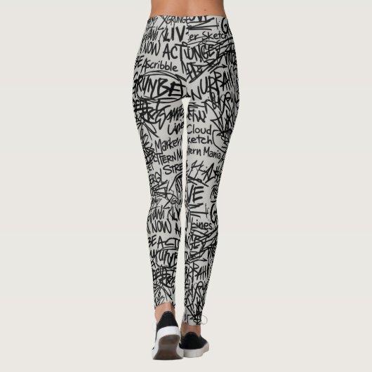 Leggings Urban Grunge Scribble  (Dos)