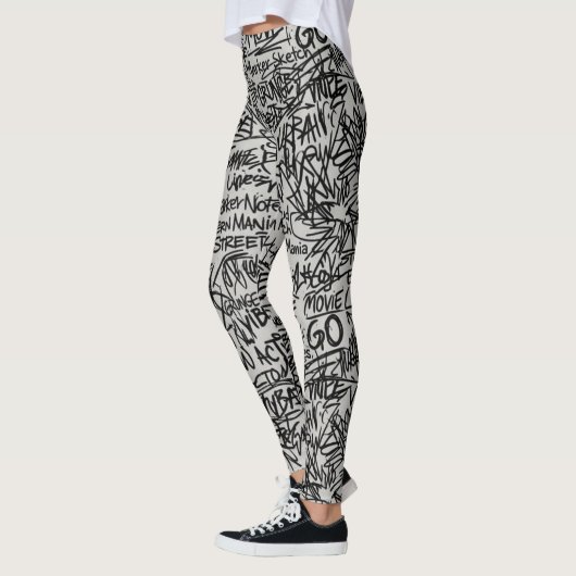 Leggings Urban Grunge Scribble  (Gauche)
