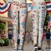 Leggings USA 250th Anniversary Patriotic Gnome