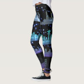 Leggings USA City Skylines Silver Nightlife avec étoiles (Gauche)