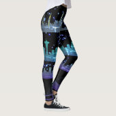 Leggings USA City Skylines Silver Nightlife avec étoiles (Droite)