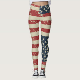 Leggings USA Drapeau Déserté Look