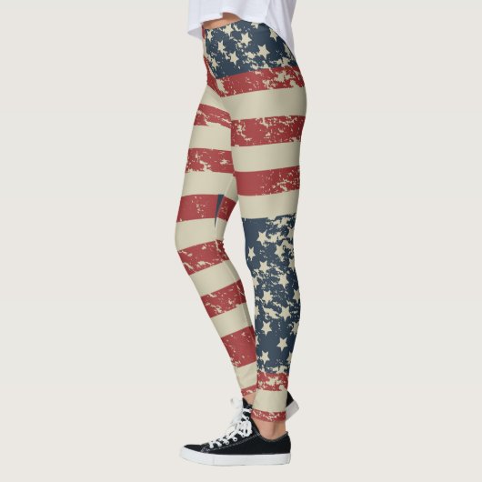 Leggings USA Drapeau Déserté Look (Gauche)