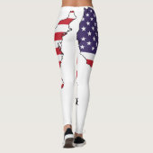 Leggings USA Drapeau et carte Souvenir Design (Dos)