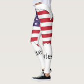 Leggings USA Drapeau et carte Souvenir Design (Gauche)