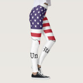Leggings USA Drapeau et carte Souvenir Design (Droite)