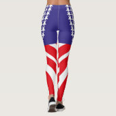 Leggings USA FLAG VERS AMERIKCA STARS PAR Masanser Pixelat (Dos)