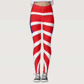 Leggings USA FLAG VERS AMERIKCA STARS PAR Masanser Pixelat (Devant)