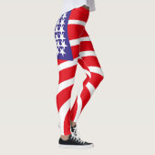 Leggings USA FLAG VERS AMERIKCA STARS PAR Masanser Pixelat (Droite)