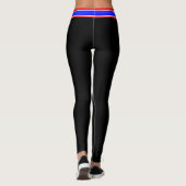 Leggings USA - Red White and Blue Stars (Votre nom) (Dos)