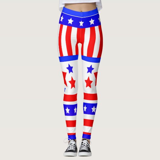 Leggings USA Stars and Stripes (Devant)