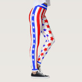 Leggings USA Stars and Stripes on WHITE (Droite)