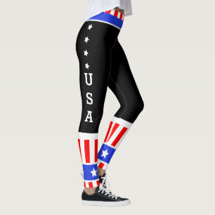 Leggings USA Stars and Stripes sur votre couleur