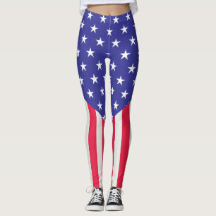 Leggings USA Stars & Stripes American Flag Light & firework