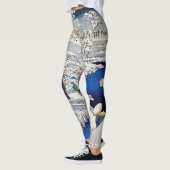 Leggings Utagawa Hiroshige - Pont des tambours à Meguro (Gauche)