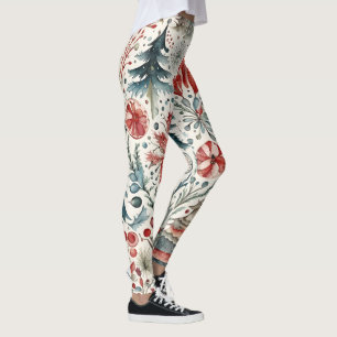 Leggings Vacances Arbres Vacances Vacances hiver design fan