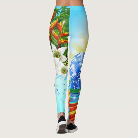 Leggings Vacances d'été exotiques (Dos)