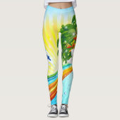 Leggings Vacances d'été exotiques (Devant)