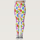 Leggings Vacances mignonnes de motif d'oeufs de pâques (Devant)