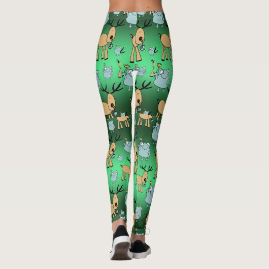 Leggings Vacances, Noël Vert (Dos)