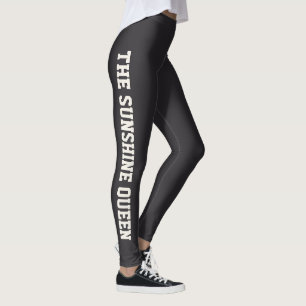 Leggings Vacances Personnalisées Gris Foncé Uni Ivoire