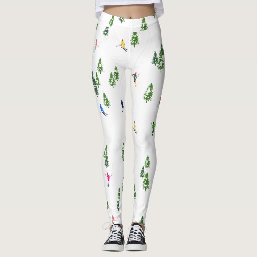 Leggings Vacances ski alpin Ski Noël (Devant)