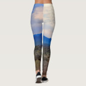 Leggings Vache avec nuages de tempête avec nom personnalisé (Dos)