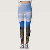 Leggings Vache avec nuages de tempête avec nom personnalisé (Devant)