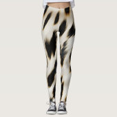 Leggings Vache blanche noire (Devant)