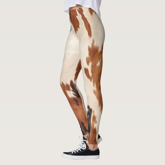Leggings Vache blanche noire Brown occidentale (Gauche)
