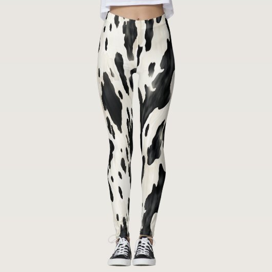 Leggings Vache de ferme occidentale (Devant)