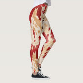 Leggings Vache d'ivoire à la crème rouge (Droite)