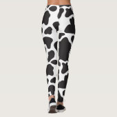 Leggings Vache mignonne simple Imprimer noir et blanc (Dos)