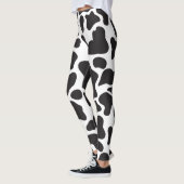 Leggings Vache mignonne simple Imprimer noir et blanc (Gauche)