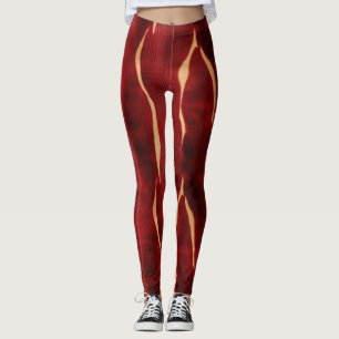 Leggings Vachette à crème rouge occidentale