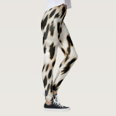 Leggings Vachette blanche noire (Droite)