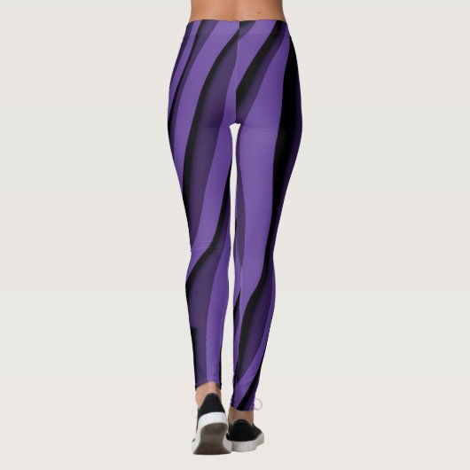Leggings Vague 3D Zebra Soft Purple Luxe (Dos)