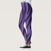 Leggings Vague 3D Zebra Soft Purple Luxe (Gauche)