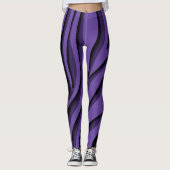 Leggings Vague 3D Zebra Soft Purple Luxe (Devant)