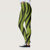 Leggings Vague 3D Zebra Soft Vert Luxe (Gauche)