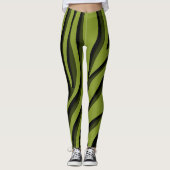 Leggings Vague 3D Zebra Soft Vert Luxe (Devant)