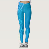 Leggings vague d'eau bleue (Devant)
