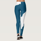Leggings Vague déchirée bleu océan (Dos)