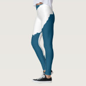 Leggings Vague déchirée bleu océan (Gauche)