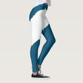 Leggings Vague déchirée bleu océan (Droite)