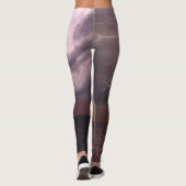 Leggings Vague d'éclairs de tempête de mer (Dos)
